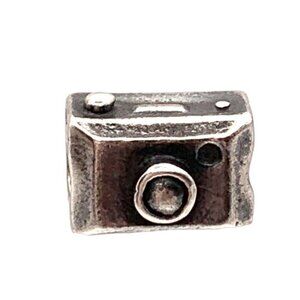 Vintage Michael Anthony Sterling Silver Film Camera Bead Charm MA 925 Italy